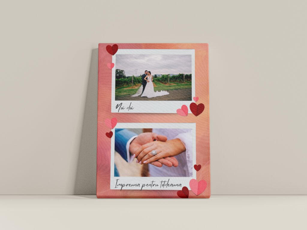Canvas Vertical Valentine's Day Cadou Cupluri - 2 Poze