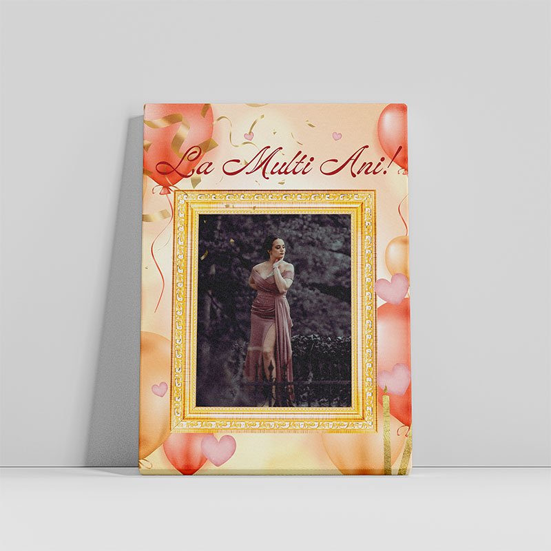 Canvas Personalizat Aniversare – La Multi Ani Canvas Personalizat Aniversare - La Multi Ani - imagine 3