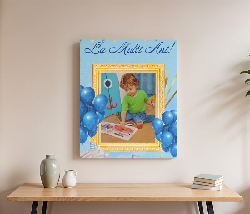 Canvas Personalizat Aniversare Băiețel - Cadoul Perfect "La Mulți Ani!" - imagine 2