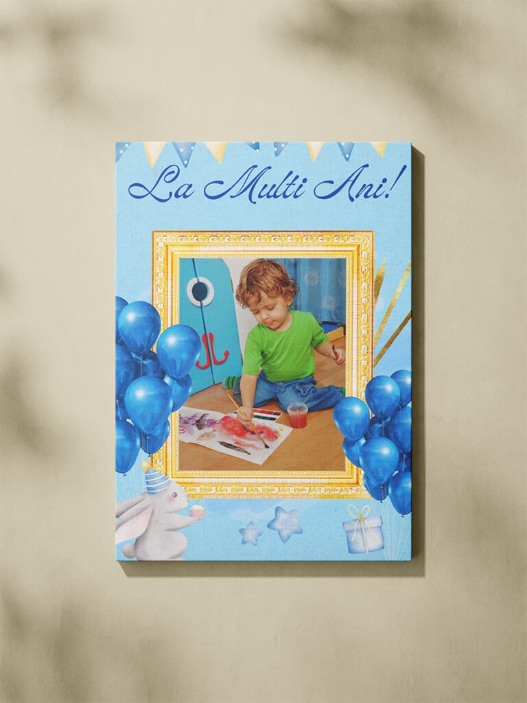 Canvas Personalizat Aniversare Băiețel – Cadoul Perfect “La Mulți Ani!” Canvas Personalizat Aniversare Băiețel - Cadoul Perfect "La Mulți Ani!"