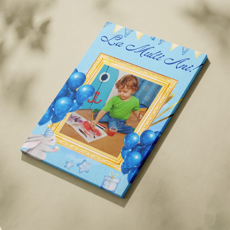 Canvas Personalizat Aniversare Băiețel - Cadoul Perfect "La Mulți Ani!" - imagine 5
