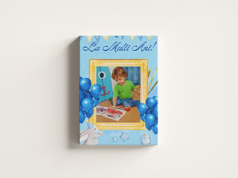 Canvas Personalizat Aniversare Băiețel - Cadoul Perfect "La Mulți Ani!" - imagine 4