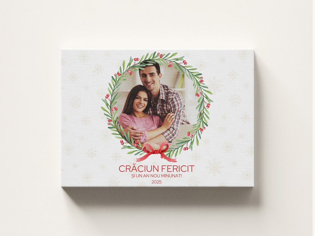Tablou Canvas Personalizat - "Coroniță Festivă" – Orizontal