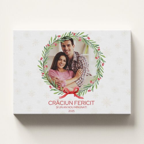 Tablou Canvas Personalizat – “Coroniță Festivă” – Orizontal Tablou Canvas Personalizat - "Coroniță Festivă" – Orizontal