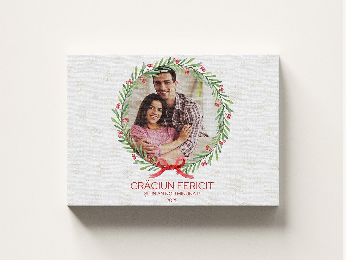 Tablou Canvas Personalizat – “Coroniță Festivă” – Orizontal Tablou Canvas Personalizat - "Coroniță Festivă" – Orizontal