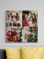 Tablou Canvas Pătrat - Colaj 4 Imagini cu Design de Cadou