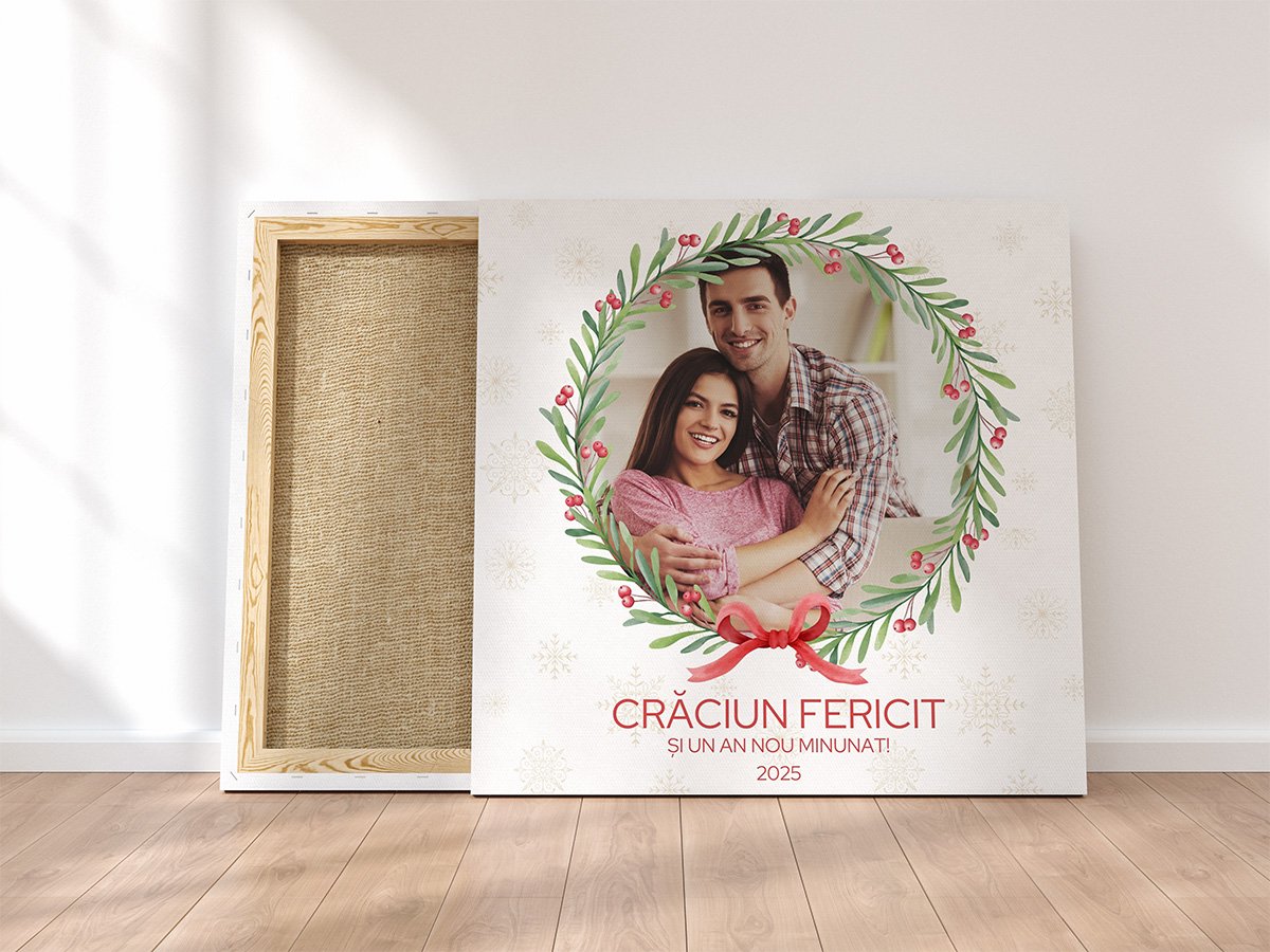 Tablou Canvas Personalizat – “Coroniță Festivă” – Pătrat Tablou Canvas Personalizat - "Coroniță Festivă" – Pătrat - imagine 3
