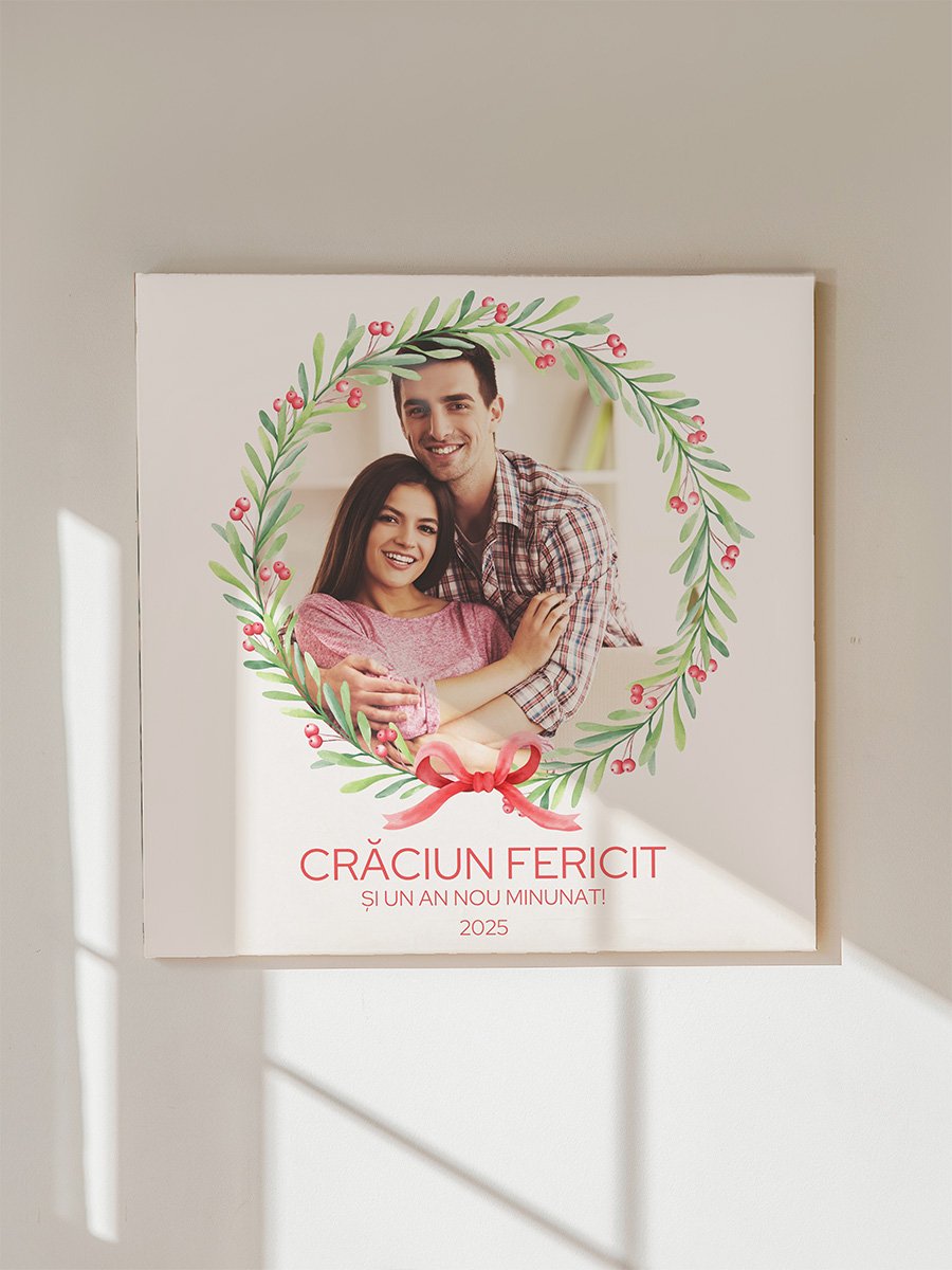 Tablou Canvas Personalizat – “Coroniță Festivă” – Pătrat Tablou Canvas Personalizat - "Coroniță Festivă" – Pătrat - imagine 2