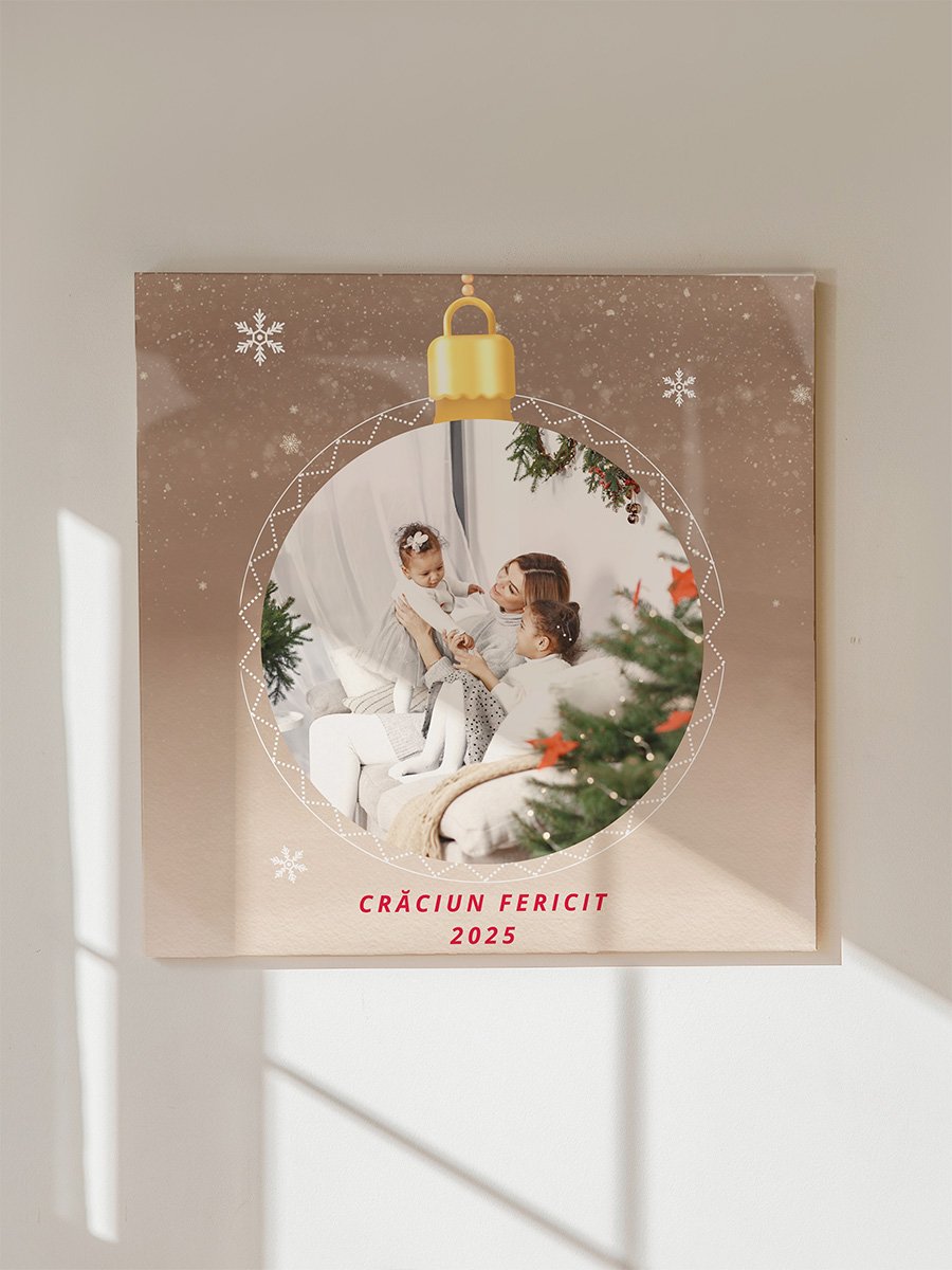 Tablou Canvas Personalizat – “Glob Crăciun” – Pătrat Tablou Canvas Personalizat - "Glob Crăciun" – Pătrat - imagine 4