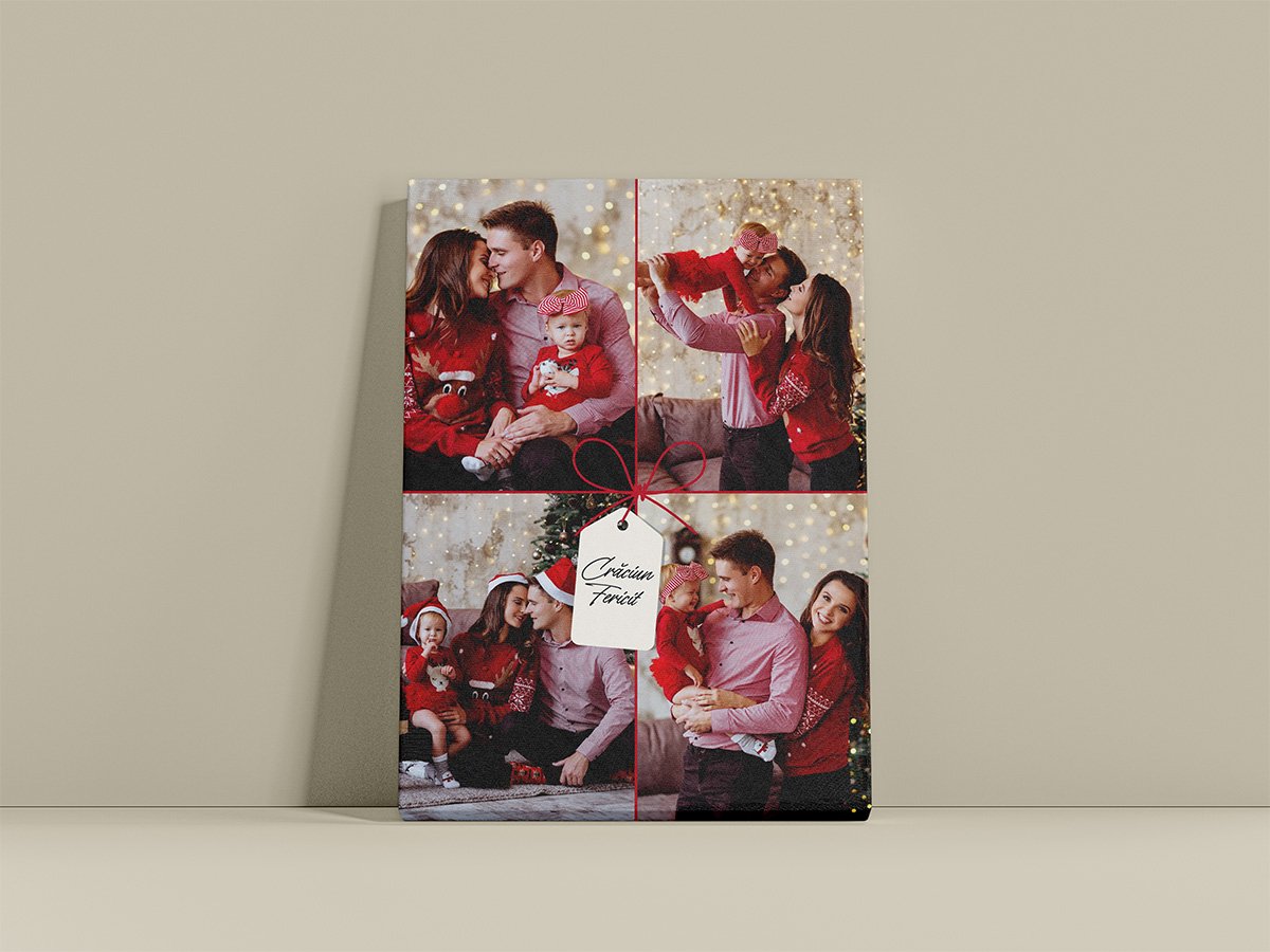 Tablou Canvas Colaj 4 Poze – Model “Cadou de Crăciun” cu Fundă Roșie, Vertical Tablou Canvas Colaj 4 Poze - Model "Cadou de Crăciun" cu Fundă Roșie, Vertical - imagine 5