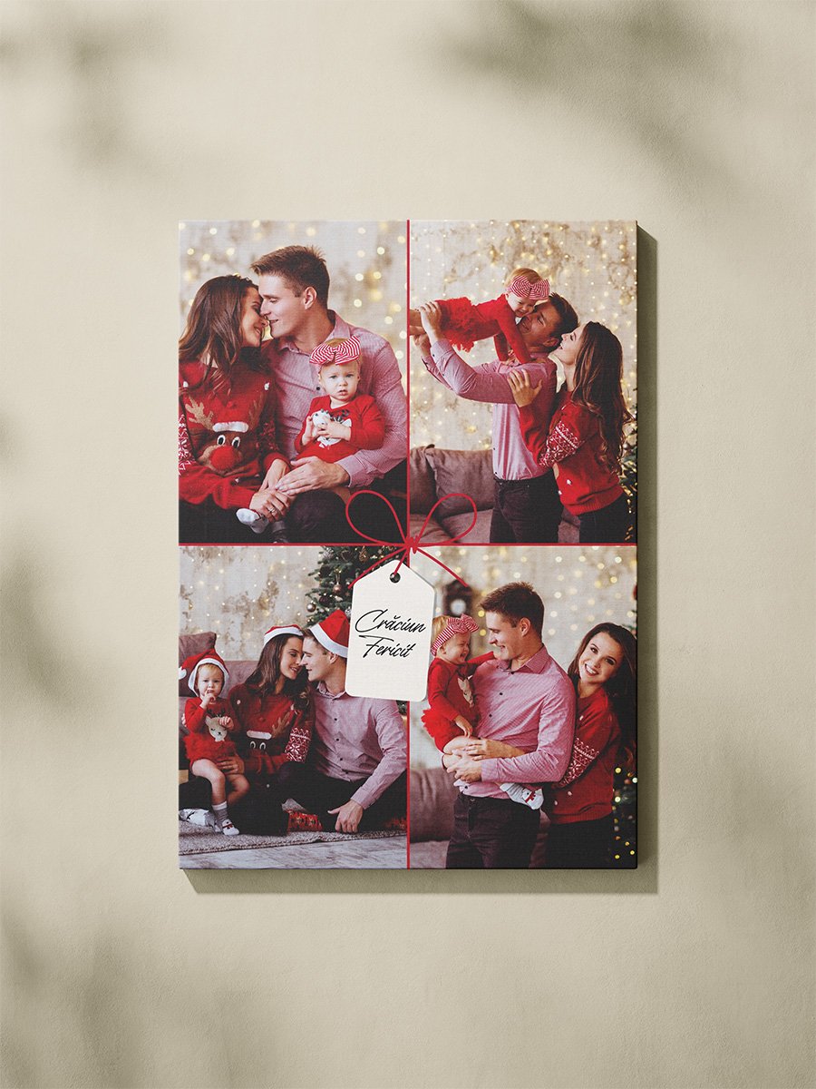 Tablou Canvas Colaj 4 Poze – Model “Cadou de Crăciun” cu Fundă Roșie, Vertical Tablou Canvas Colaj 4 Poze - Model "Cadou de Crăciun" cu Fundă Roșie, Vertical - imagine 6