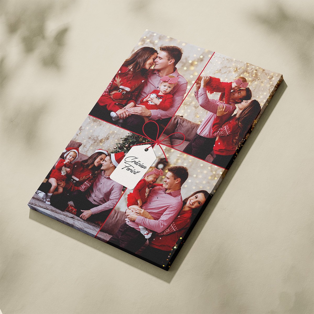 Tablou Canvas Colaj 4 Poze – Model “Cadou de Crăciun” cu Fundă Roșie, Vertical Tablou Canvas Colaj 4 Poze - Model "Cadou de Crăciun" cu Fundă Roșie, Vertical - imagine 7