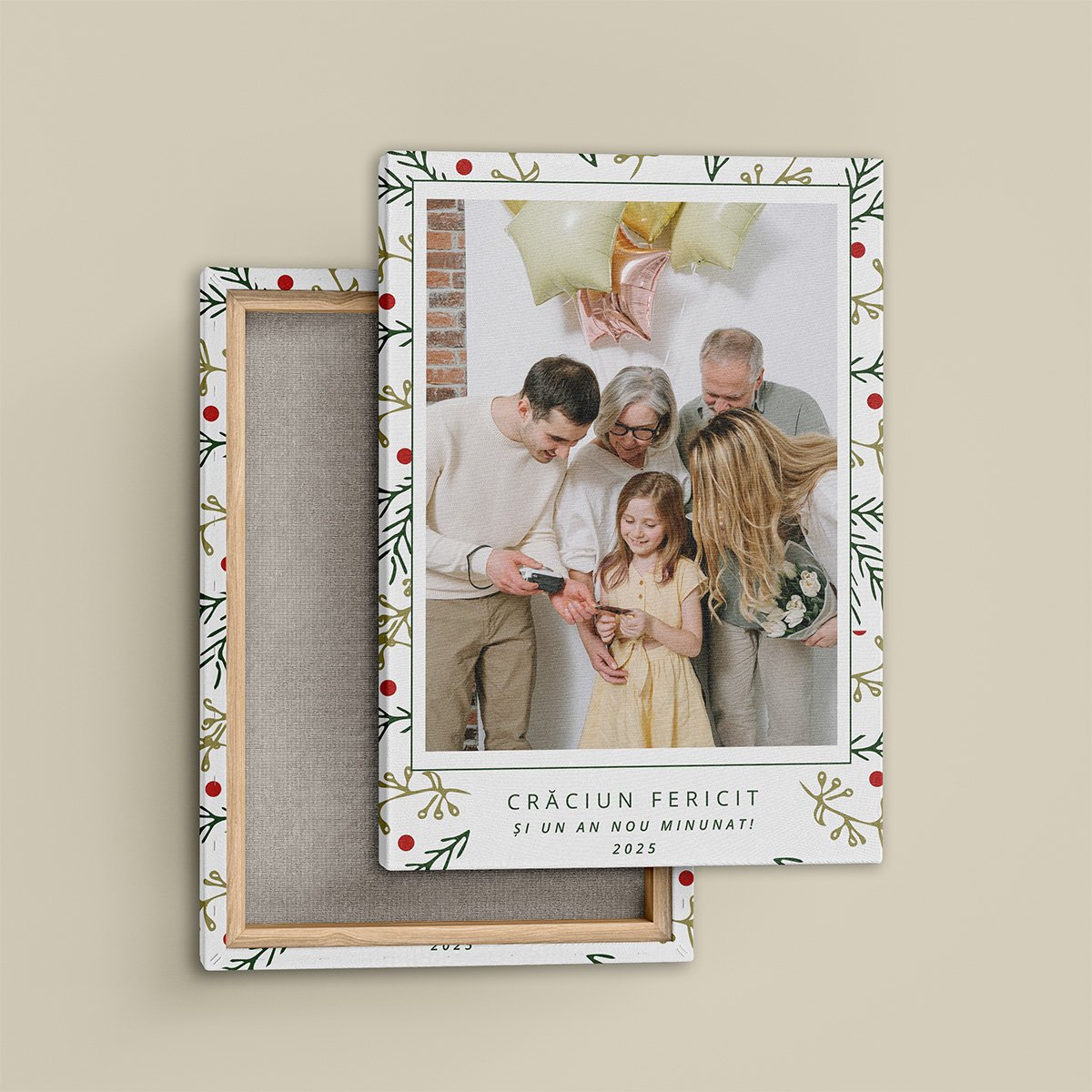 Canvas Vertical cu O Poză – Crăciun Fericit Canvas Vertical cu O Poză - Crăciun Fericit - imagine 4