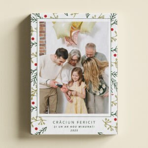 Canvas Vertical cu O Poză - Crăciun Fericit