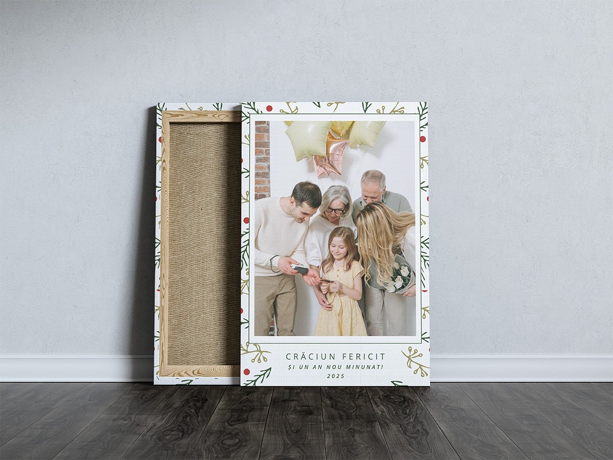 Canvas Vertical cu O Poză – Crăciun Fericit Canvas Vertical cu O Poză - Crăciun Fericit - imagine 5