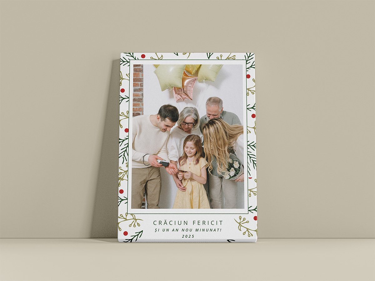 Canvas Vertical cu O Poză – Crăciun Fericit Canvas Vertical cu O Poză - Crăciun Fericit - imagine 7