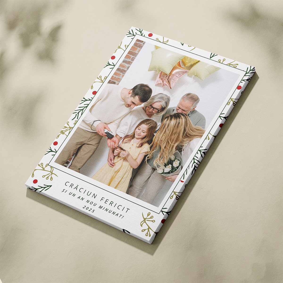 Canvas Vertical cu O Poză – Crăciun Fericit Canvas Vertical cu O Poză - Crăciun Fericit - imagine 3