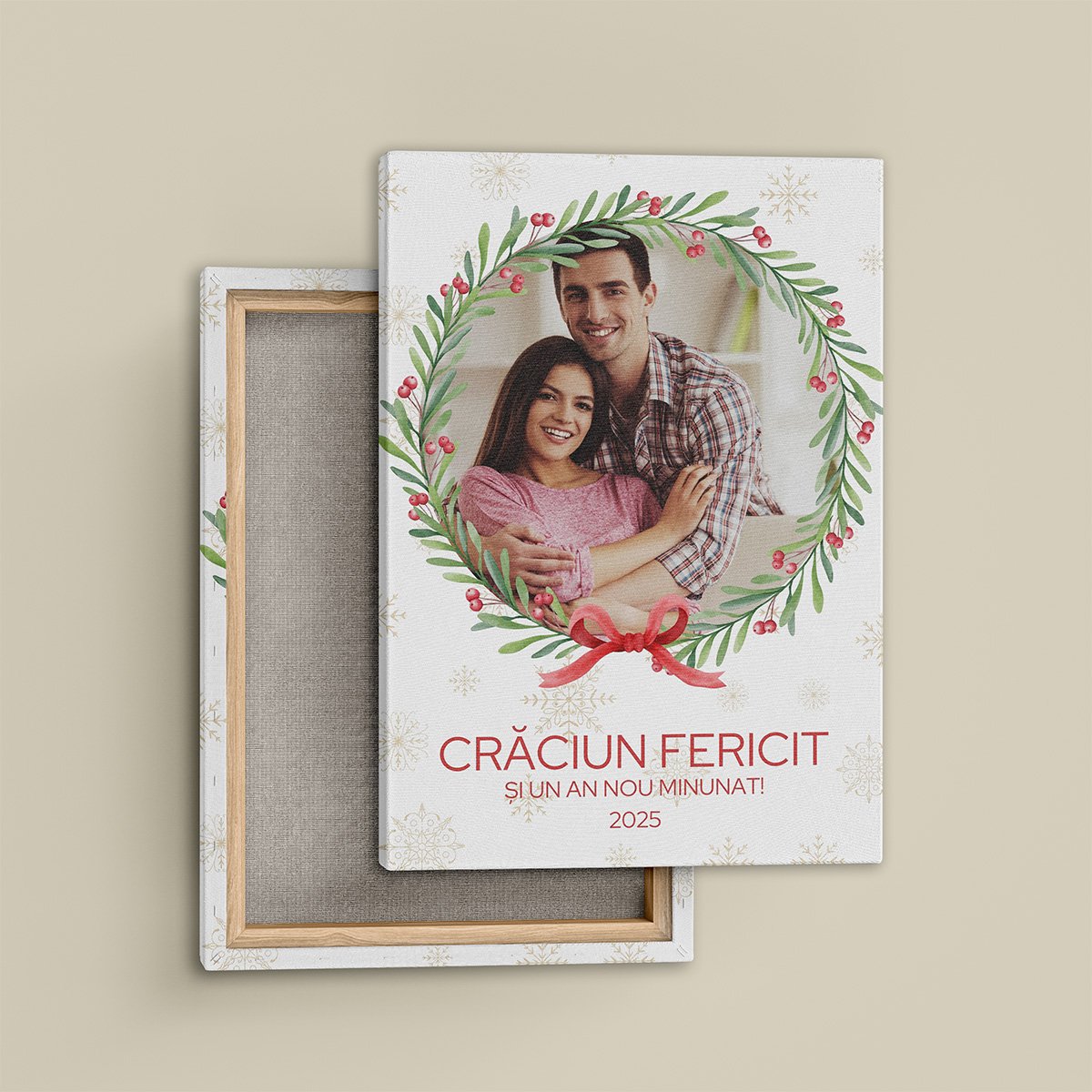 Tablou Canvas Personalizat – “Coroniță Festivă” – Vertical Tablou Canvas Personalizat - "Coroniță Festivă" – Vertical - imagine 2