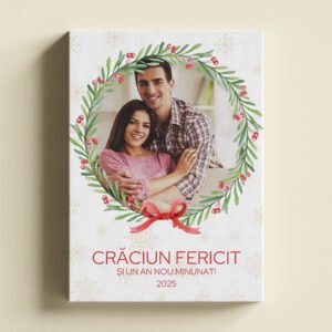 Tablou Canvas Personalizat - "Coroniță Festivă" – Vertical