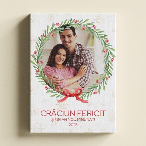 Tablou Canvas Personalizat – “Coroniță Festivă” – Vertical Tablou Canvas Personalizat - "Coroniță Festivă" – Vertical