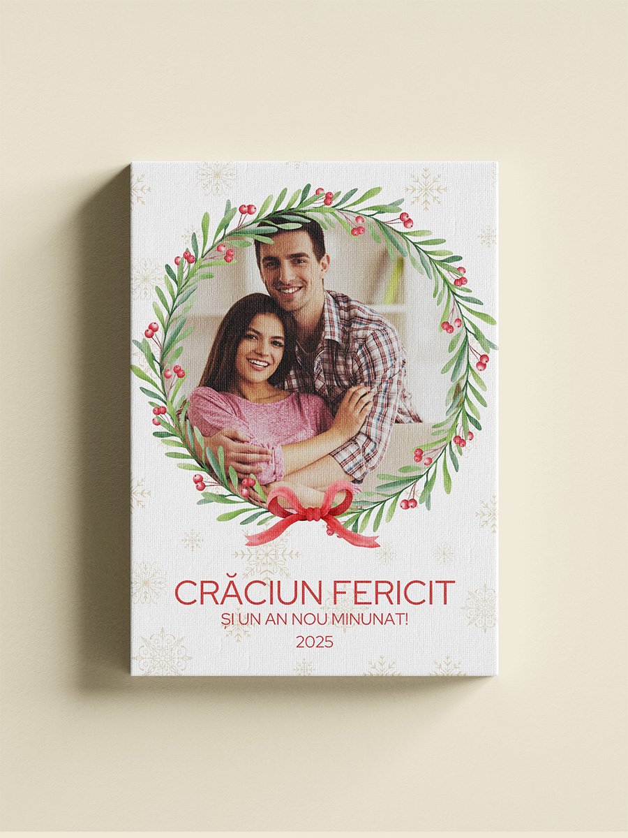 Tablou Canvas Personalizat – “Coroniță Festivă” – Vertical Tablou Canvas Personalizat - "Coroniță Festivă" – Vertical