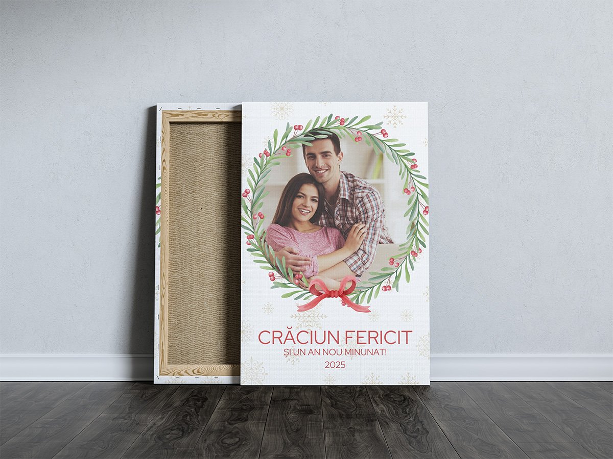 Tablou Canvas Personalizat – “Coroniță Festivă” – Vertical Tablou Canvas Personalizat - "Coroniță Festivă" – Vertical - imagine 3