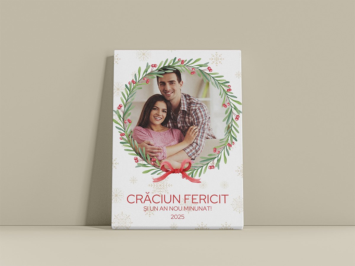 Tablou Canvas Personalizat – “Coroniță Festivă” – Vertical Tablou Canvas Personalizat - "Coroniță Festivă" – Vertical - imagine 5
