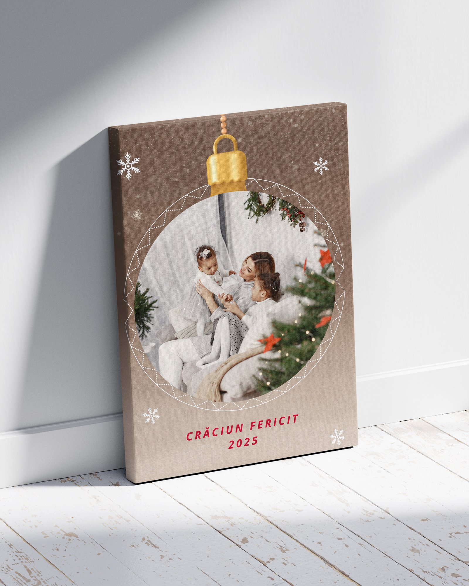 Tablou Canvas Personalizat – “Glob Crăciun” – Vertical Tablou Canvas Personalizat - "Glob Crăciun" – Vertical - imagine 3