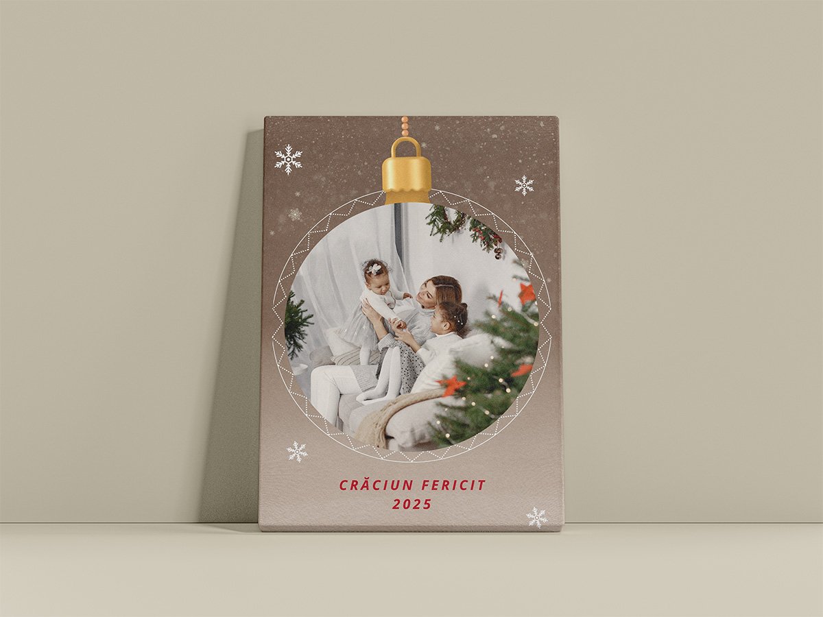 Tablou Canvas Personalizat – “Glob Crăciun” – Vertical Tablou Canvas Personalizat - "Glob Crăciun" – Vertical - imagine 4