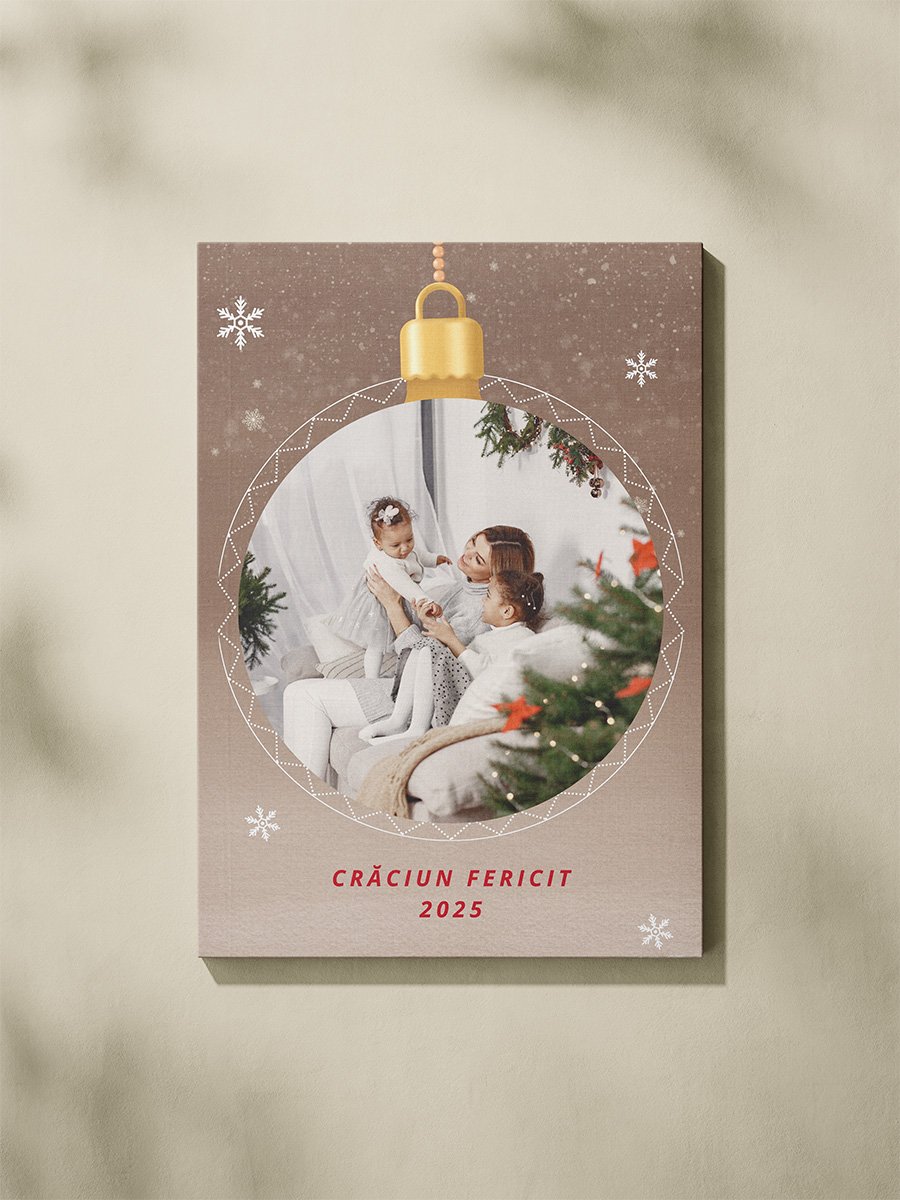 Tablou Canvas Personalizat – “Glob Crăciun” – Vertical Tablou Canvas Personalizat - "Glob Crăciun" – Vertical - imagine 5